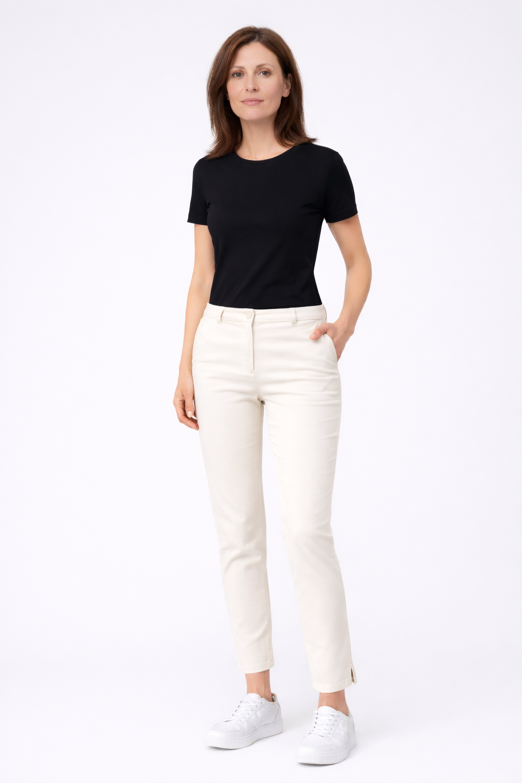 Pantalón Chino Marfil Woman - Very