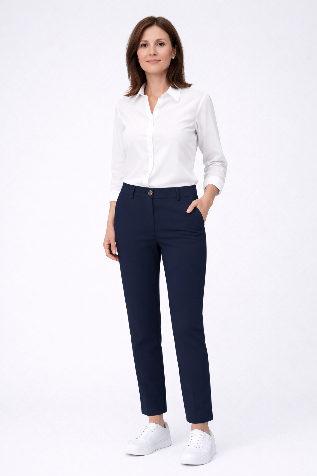 Pantalón Chino Azul Marino Woman - Very