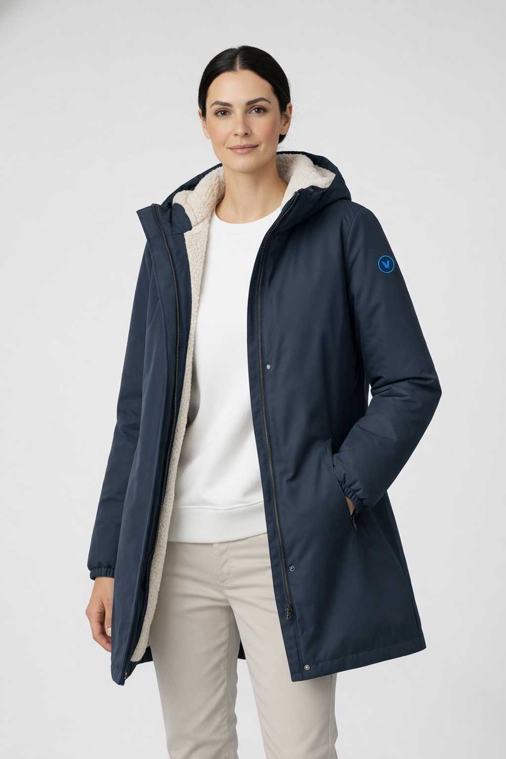 Chaqueta Impermeable Sostenible Forrada de Sherpa Unisex - Very