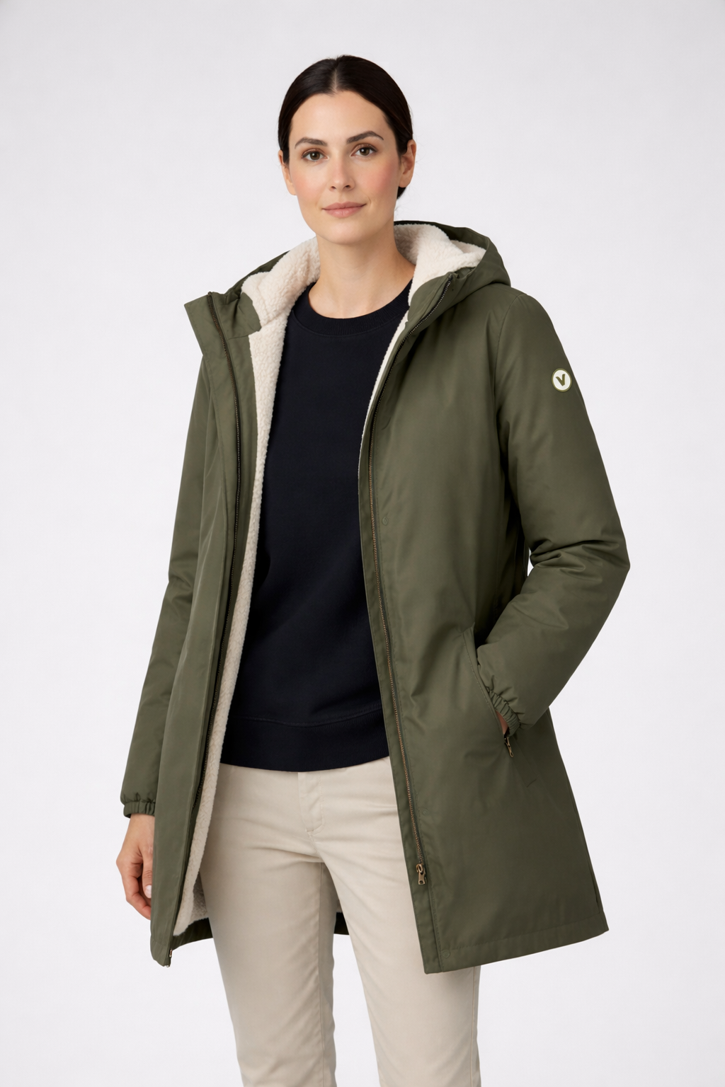 Chaqueta Impermeable Sostenible Forrada de Sherpa Unisex - Very