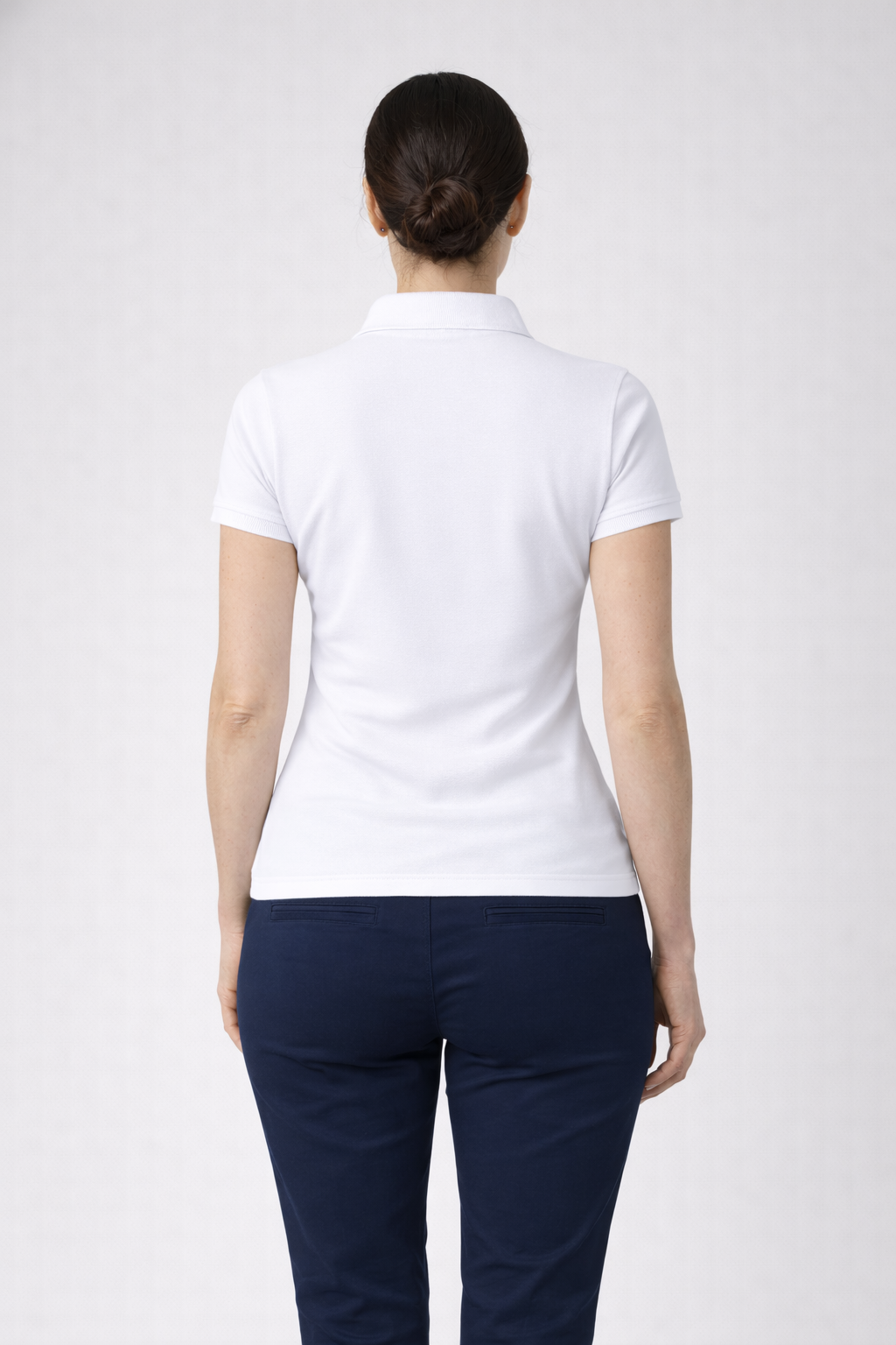 Polo Azul Marino Mujer Eco–Responsable Punto Piqué - Very