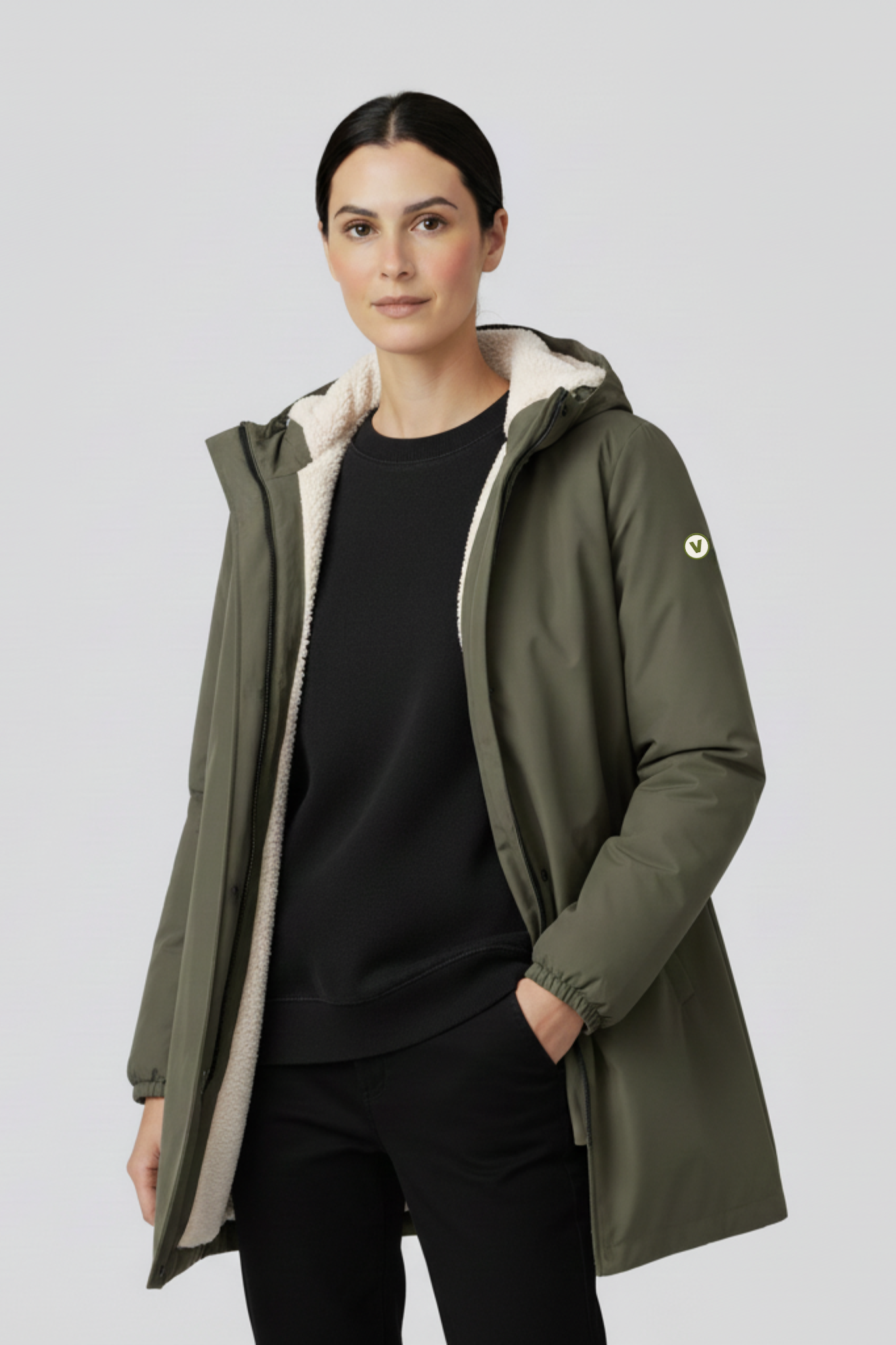Chaqueta Impermeable Sostenible Forrada de Sherpa Unisex - Very