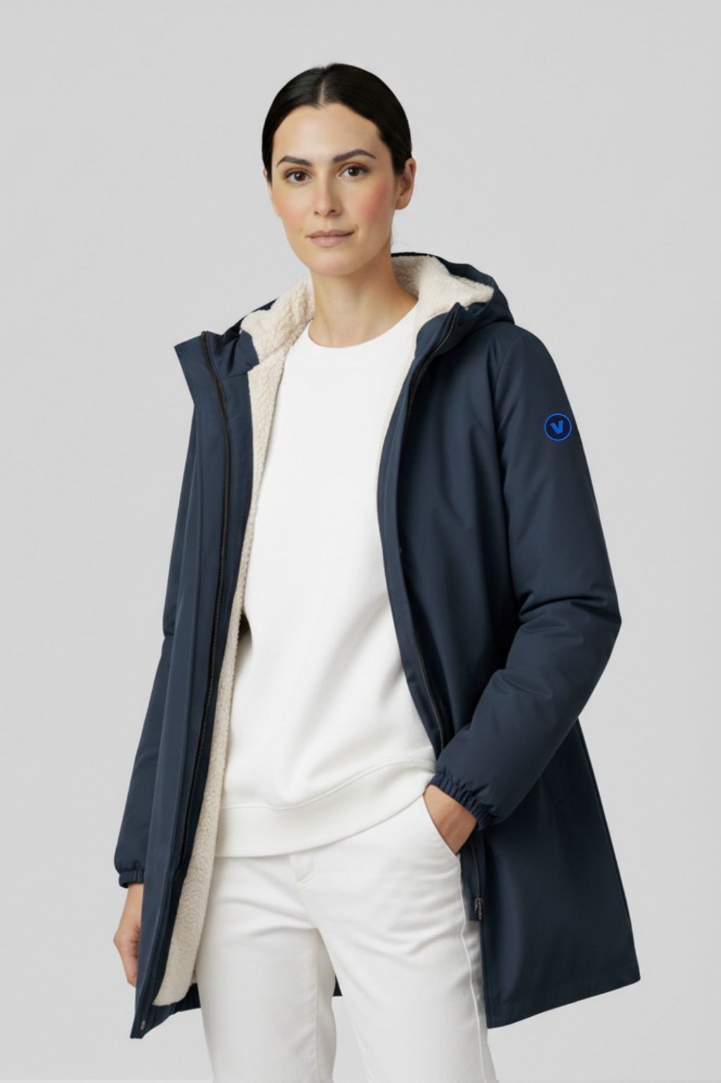 Chaqueta Impermeable Sostenible Forrada de Sherpa Unisex - Very