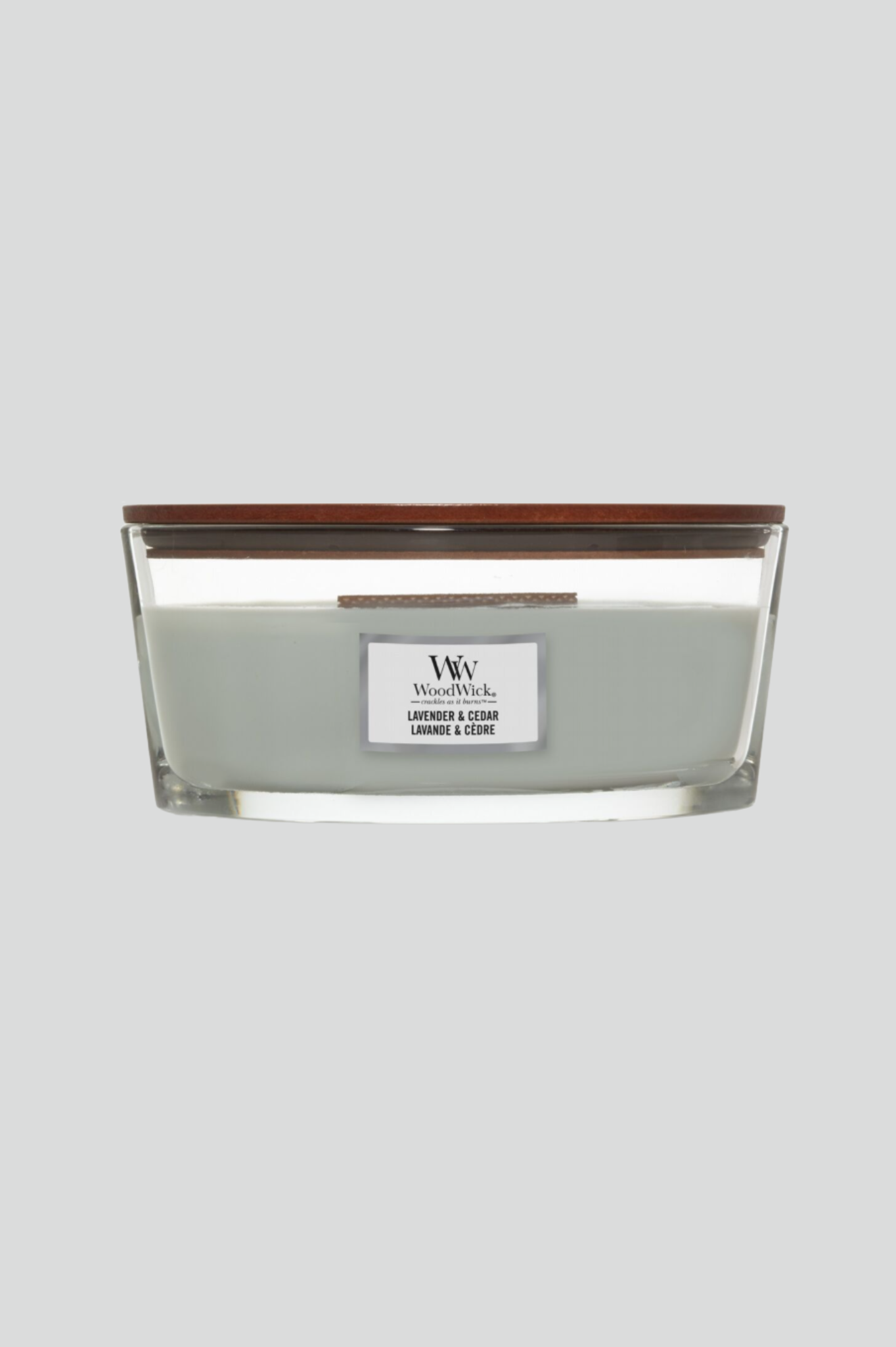 Vela WoodWick Ellipse Lavander & Cedar (1497gr)