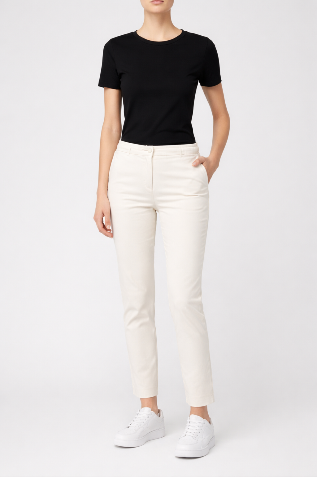 Pantalón Chino Marfil Woman - Very