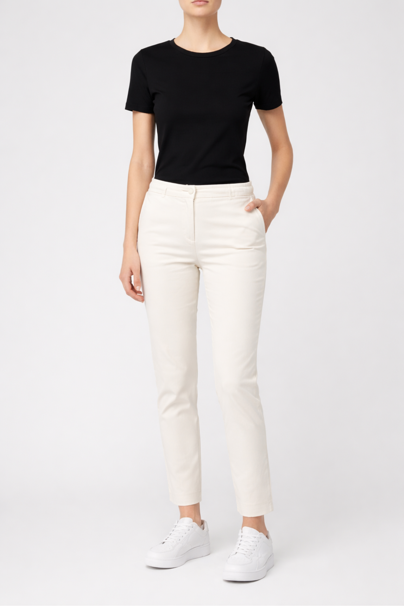 Pantalón Chino Marfil Woman - Very