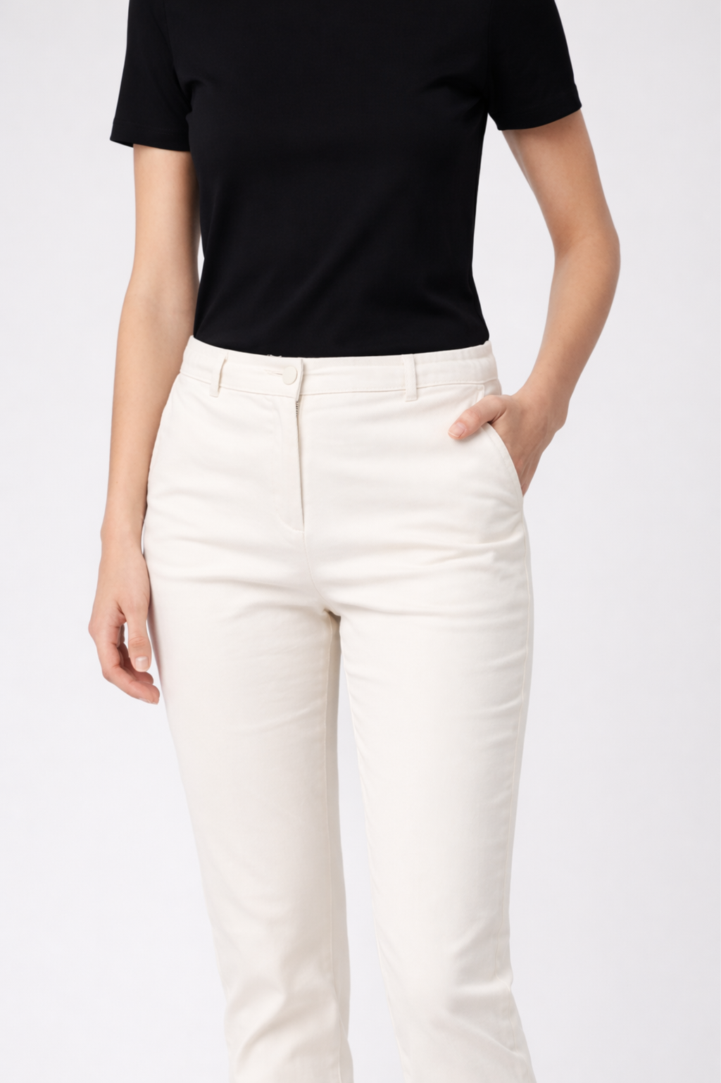 Pantalón Chino Marfil Woman - Very