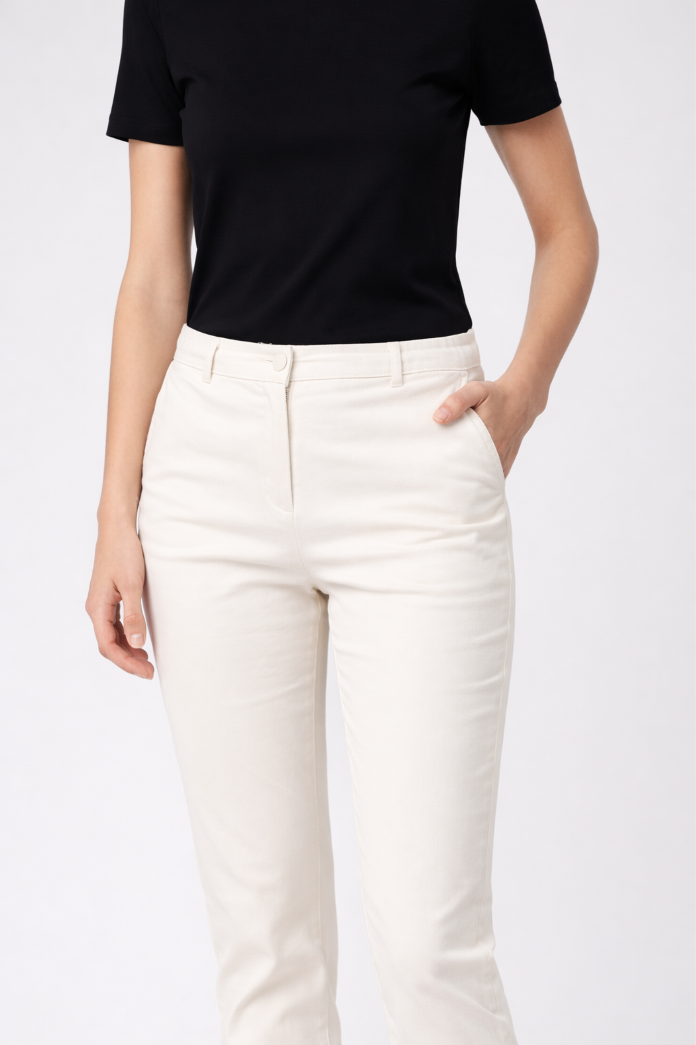 Pantalón Chino Marfil Woman - Very