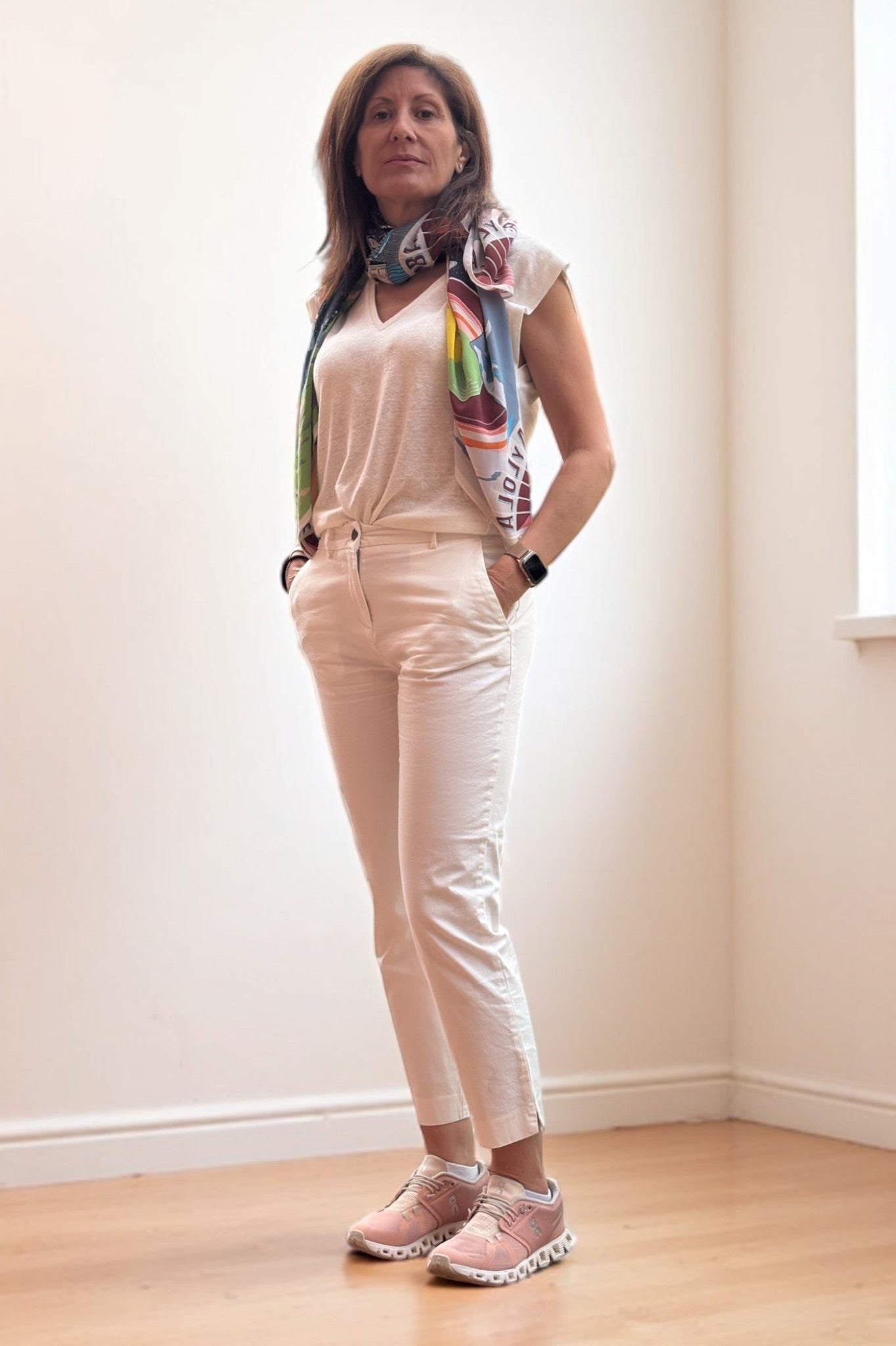 Pantalón Chino Marfil Woman - Very